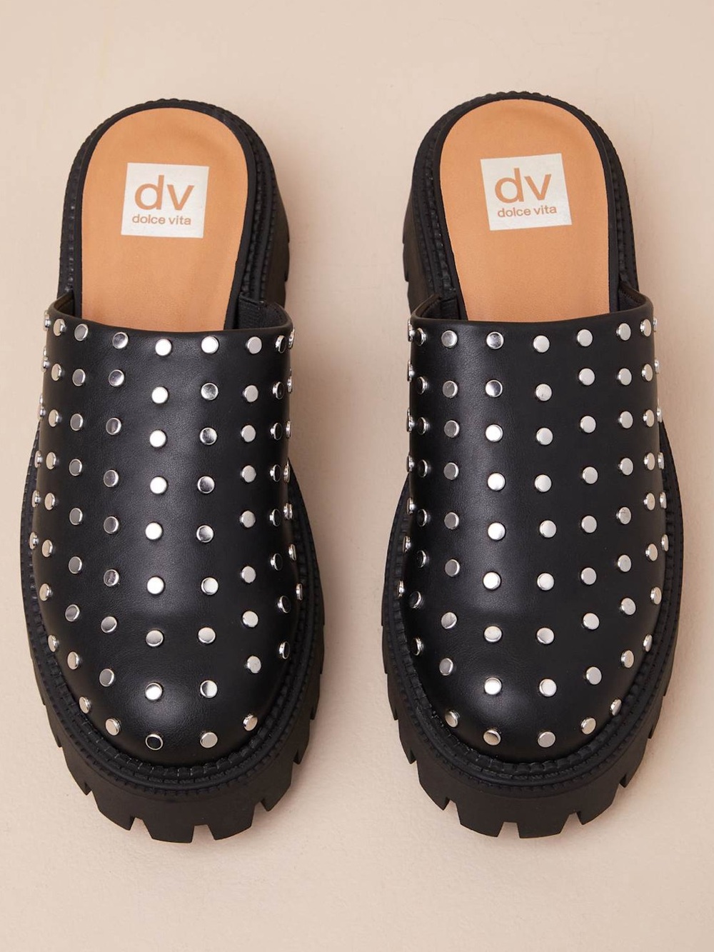 {DV By Dolce} Vita Lexy Black Studded Platform Clogs - Picture 13 of 14